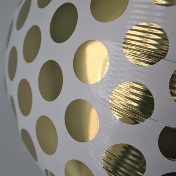 🔴18" Gold Polka Dot Heart CTI Balloons- 6 pcs - Picture 5 of 8